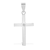 9ct White Gold Diamond Cross - HEERA DIAMONDS