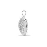 9ct White Gold Diamond Heart Pendant - HEERA DIAMONDS