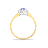9ct Yellow Gold Diamond And Tanzanite Ring - HEERA DIAMONDS