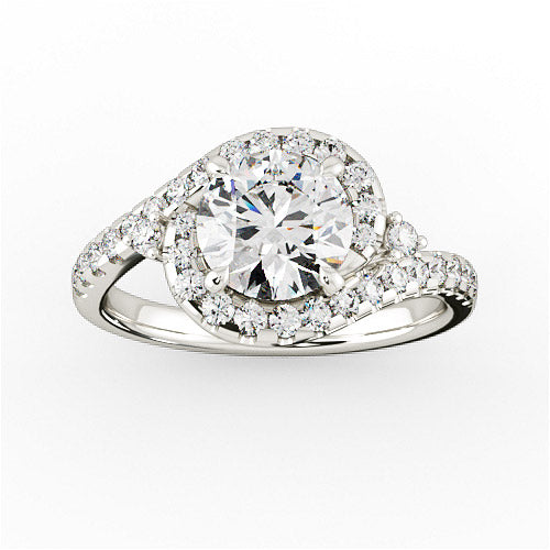 Ayan Halo Engagement Ring - HEERA DIAMONDS