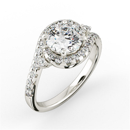 Ayan Halo Engagement Ring - HEERA DIAMONDS