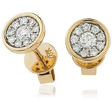 DIAMOND CLUSTER STUD EARRINGS - HEERA DIAMONDS