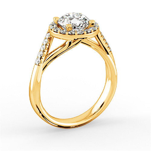 Dolca Halo Engagement Ring - HEERA DIAMONDS