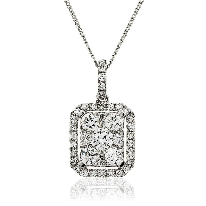 Diamond Cluster Pendant - HEERA DIAMONDS