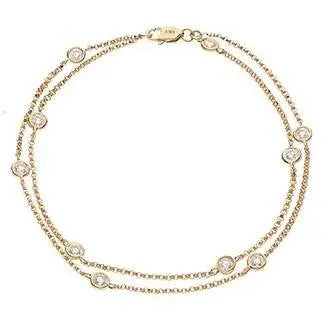 Diamond Double Chain Bracelet - HEERA DIAMONDS