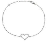 Diamond Heart Chain Bracelet - HEERA DIAMONDS