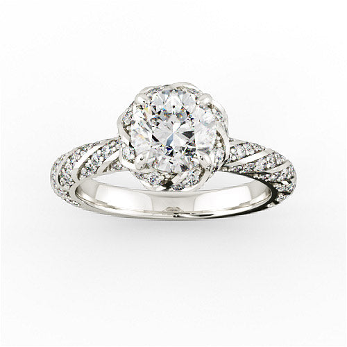 Enia Halo Engagement Ring - HEERA DIAMONDS