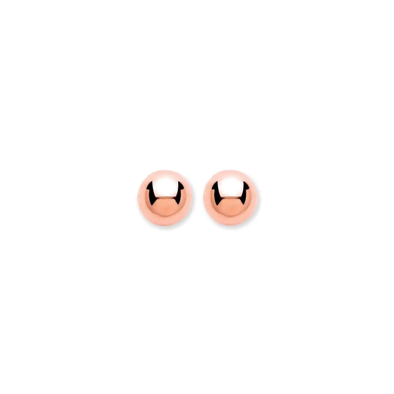 Rose Gold Ball Studs - HEERA DIAMONDS