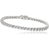 Round Cut Diamond Line Tennis Bracelet in Bar Setting - HEERA DIAMONDS
