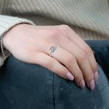 SILAS - Princess Diamond Engagement ring with Diamond Shoulders in Yellow Gold - HEERA DIAMONDS