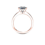 SILAS - Princess Diamond Engagement ring with Diamond Shoulders in Rose Gold - HEERA DIAMONDS