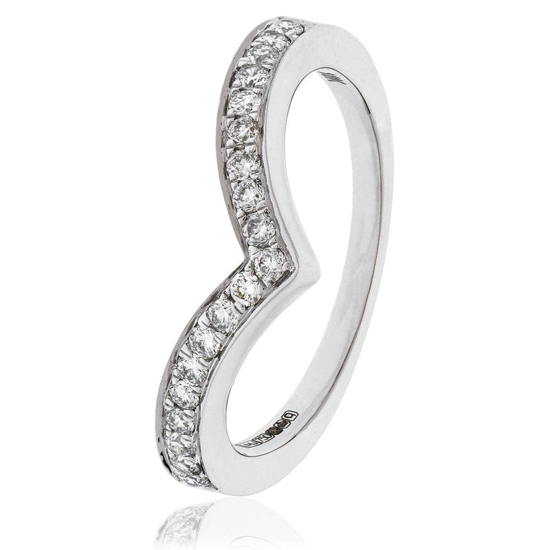 Round Brilliant Wishbone Shape to Fit Half Eternity Ring - HEERA DIAMONDS