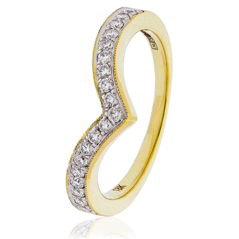 Round Brilliant Wishbone Shape to Fit Half Eternity Ring - HEERA DIAMONDS