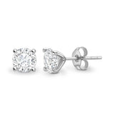 Sabina ROUND BRILLIANT DIAMOND FOUR CLAW SOLITAIRE STUD EARRING - HEERA DIAMONDS