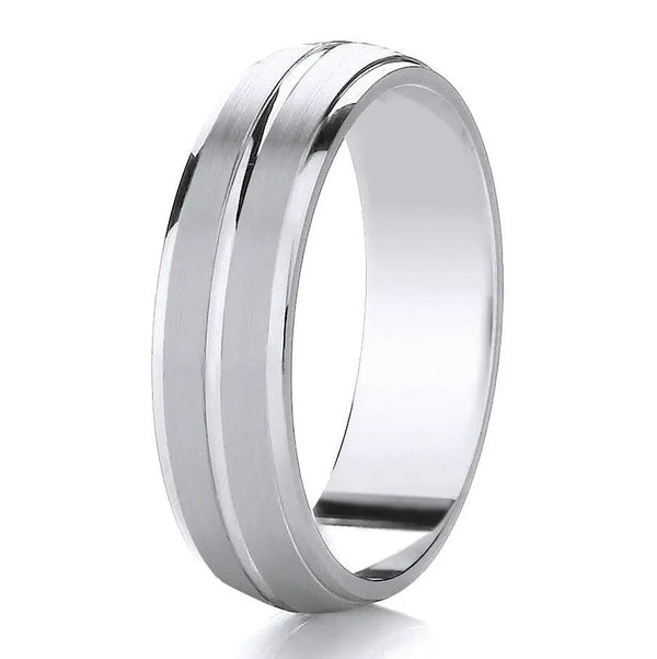 Traditional Court Mens Wedding band in a Comfort fit. - HEERA DIAMONDS