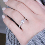mariana-round-brilliant-engagement-ring-with-diamond-shoulders-in-platinum - HEERA DIAMONDS