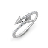 18ct White 0.15ct Diamond Arrow Ring - HEERA DIAMONDS