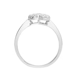 18ct White 0.38ct Diamond Cluster Heart Ring - HEERA DIAMONDS