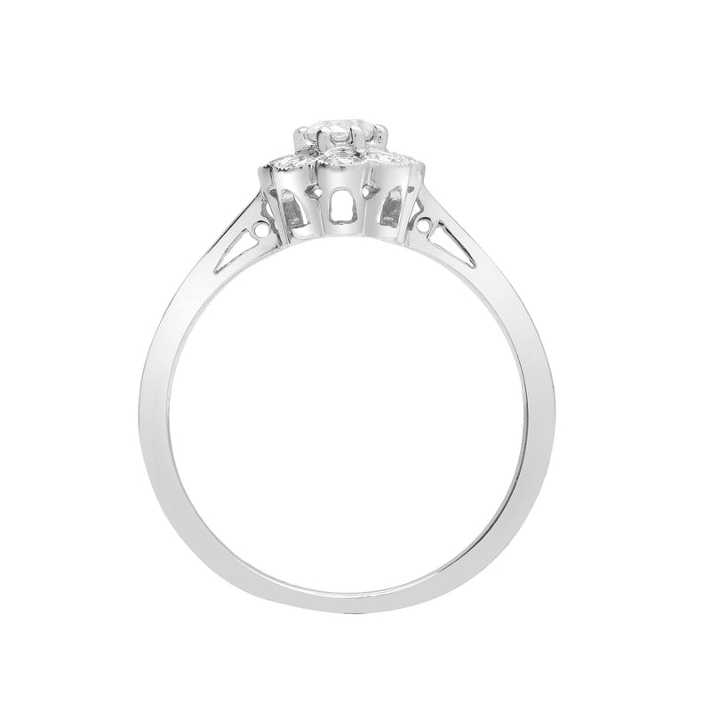 18ct White 0.41ct Diamond Cluster Ring - HEERA DIAMONDS
