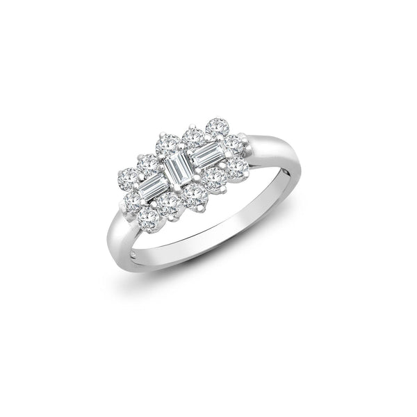 18ct White 0.50ct Diamond Boat Ring - HEERA DIAMONDS