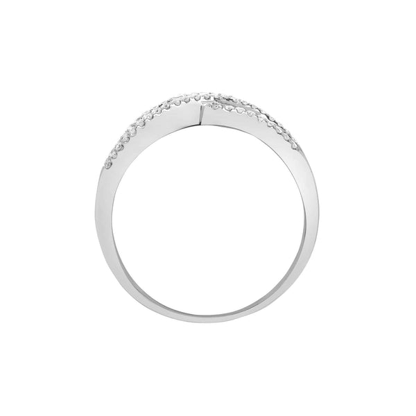 18ct White 0.69ct Diamond R.B.C & Baguette Ring - HEERA DIAMONDS
