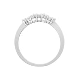 18ct White 1.00ct Diamond 3 x 7 Cluster Ring - HEERA DIAMONDS