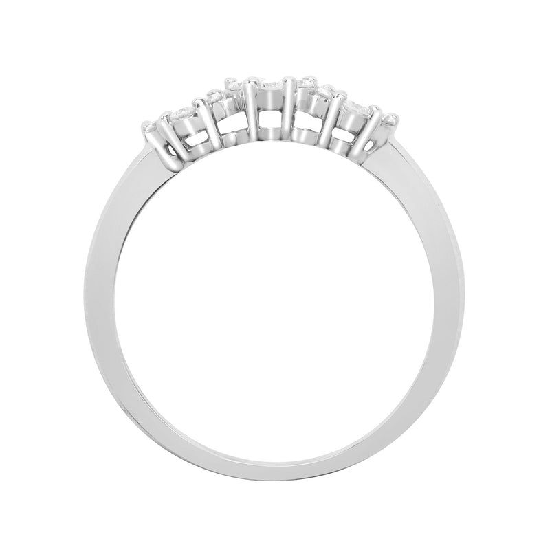18ct White 1.50ct Diamond 3 x 7 Cluster Ring - HEERA DIAMONDS
