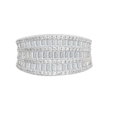 18ct White 2.21ct Round & Baguette Diamond Ring - HEERA DIAMONDS