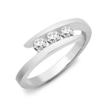 9ct White Gold Diamond Ring - HEERA DIAMONDS