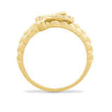 9ct Yellow Gold Diamond Buckle Ring - HEERA DIAMONDS