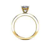 Alora Emerald Cut Solitaire Engagement Ring in Yellow Gold - HEERA DIAMONDS