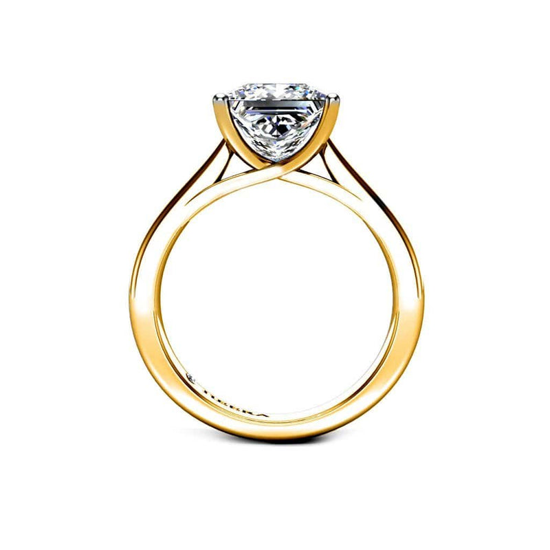Alysia Princess Cut Solitaire Engagement Ring in Yellow Gold - HEERA DIAMONDS