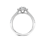 Arya Round Brilliant Halo Engagement Ring in Platinum - HEERA DIAMONDS