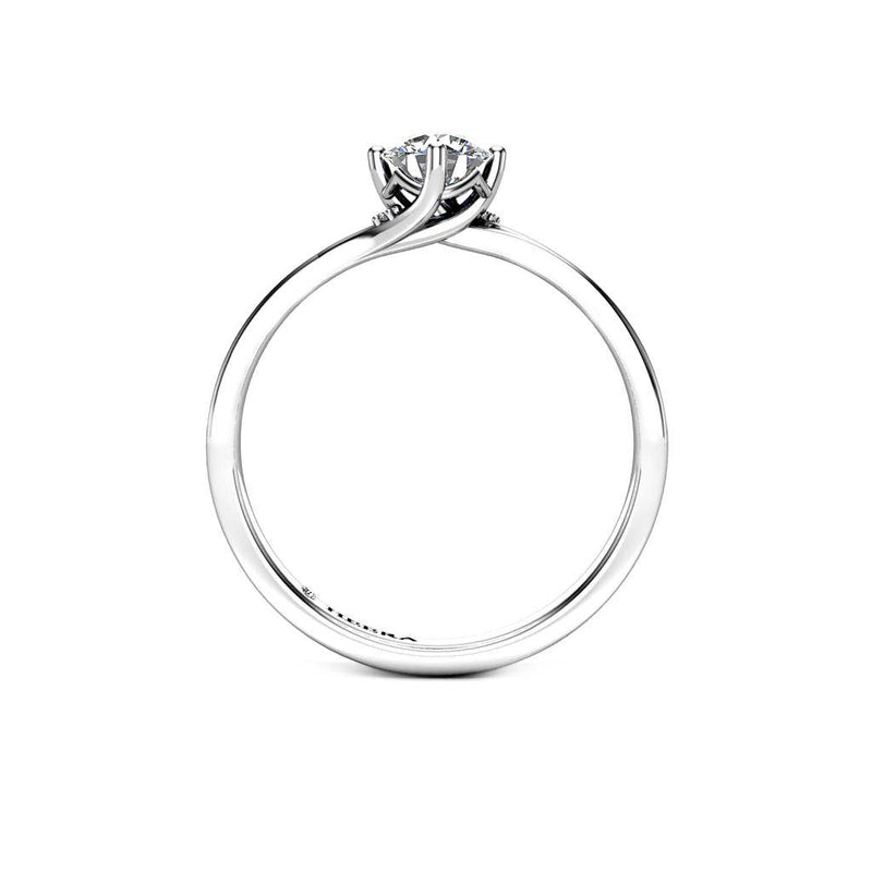 Ava Round Brilliant Solitaire Engagement Ring in Platinum - HEERA DIAMONDS