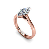 Bella Marquise Cut Solitaire Engagement Ring in Rose Gold - HEERA DIAMONDS