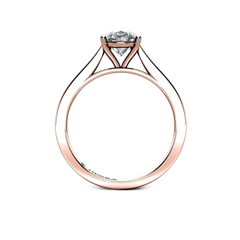 Bella Oval Cut Solitaire Engagement Ring in Rose Gold - HEERA DIAMONDS