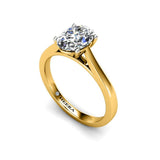 Bella Oval Cut Solitaire Engagement Ring in Yellow Gold - HEERA DIAMONDS