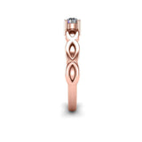 Bliss Round Brilliant Art Deco Solitaire Engagement Ring in Rose Gold - HEERA DIAMONDS