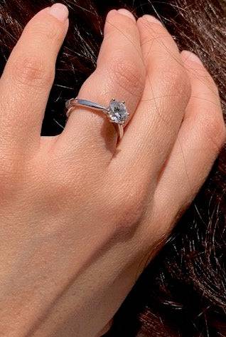 Cassia Round Brilliant 6 Claw Solitaire Engagement Ring in Platinum - HEERA DIAMONDS