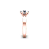 Erista Round Brilliant 6 Claw Solitaire Engagement Ring in Rose Gold - HEERA DIAMONDS