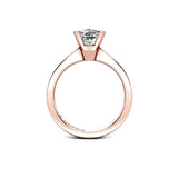 Evia Cushion Cut Solitaire Engagement Ring in Rose Gold - HEERA DIAMONDS