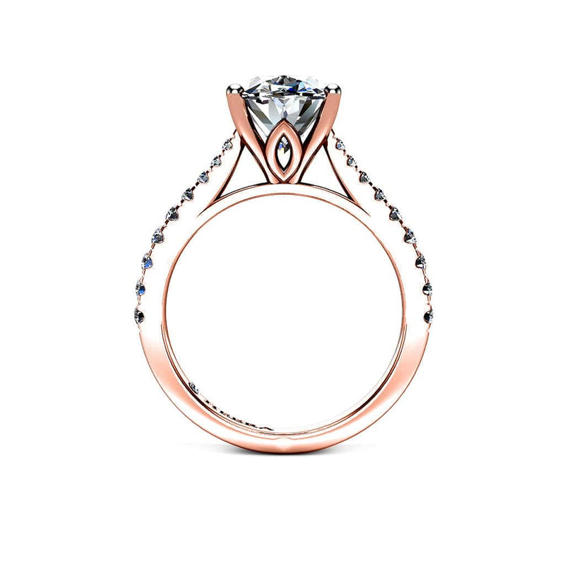 Karmella Oval Cut Solitaire Engagement Ring in Rose Gold - HEERA DIAMONDS