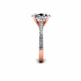 Karmella Oval Cut Solitaire Engagement Ring in Rose Gold - HEERA DIAMONDS