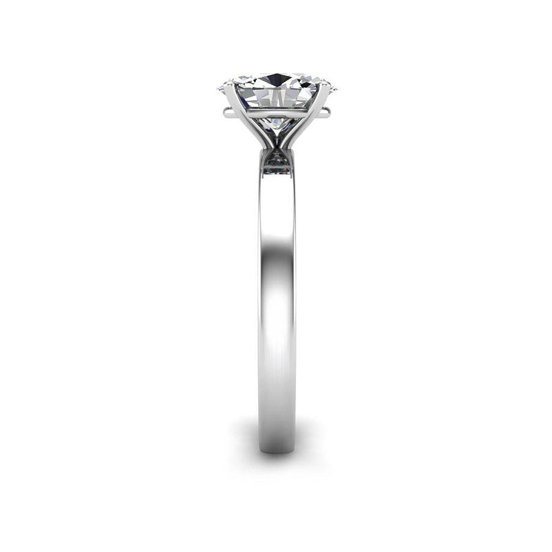 Kavelle Oval Cut Solitaire Engagement Ring in Platinum - HEERA DIAMONDS