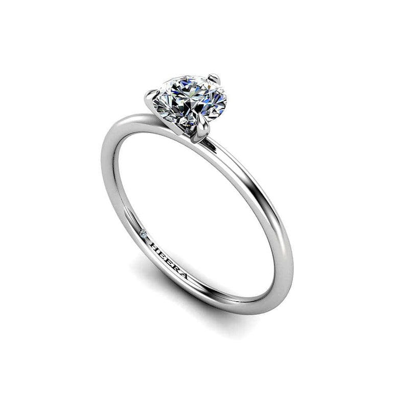 Kayara Round Brilliant 3 claw Solitaire Engagement Ring in Platinum - HEERA DIAMONDS