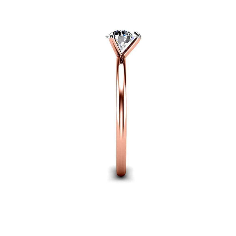 Kayara Round Brilliant 3 claw Solitaire Engagement Ring in Rose Gold - HEERA DIAMONDS
