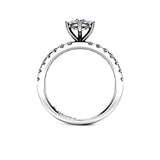 Laveela Marquise Cut Engagement Ring with Diamond Shoulders in Platinum - HEERA DIAMONDS