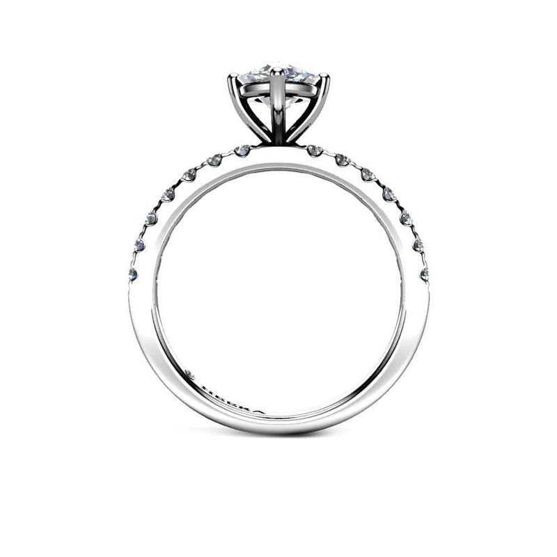 Laveela Marquise Cut Engagement Ring with Diamond Shoulders in Platinum - HEERA DIAMONDS