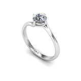 Lavera Round Brilliant Solitaire Engagement Ring in Platinum - HEERA DIAMONDS