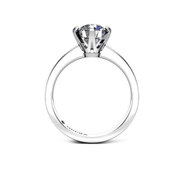 Ornella Round Brilliant Solitaire Engagement Ring in Platinum - HEERA DIAMONDS